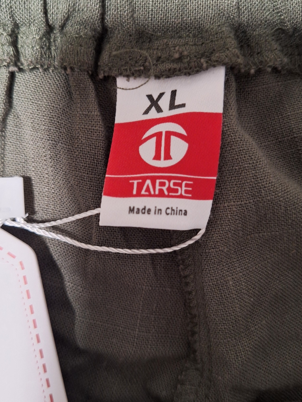 Women's Boho Olive Green Wide-Leg Drawstring Pants Size XL - Picture 6 of 11
